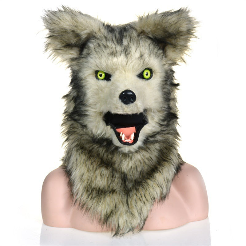 Gray Wolf Plush Headgear – Halloween Costume Prop