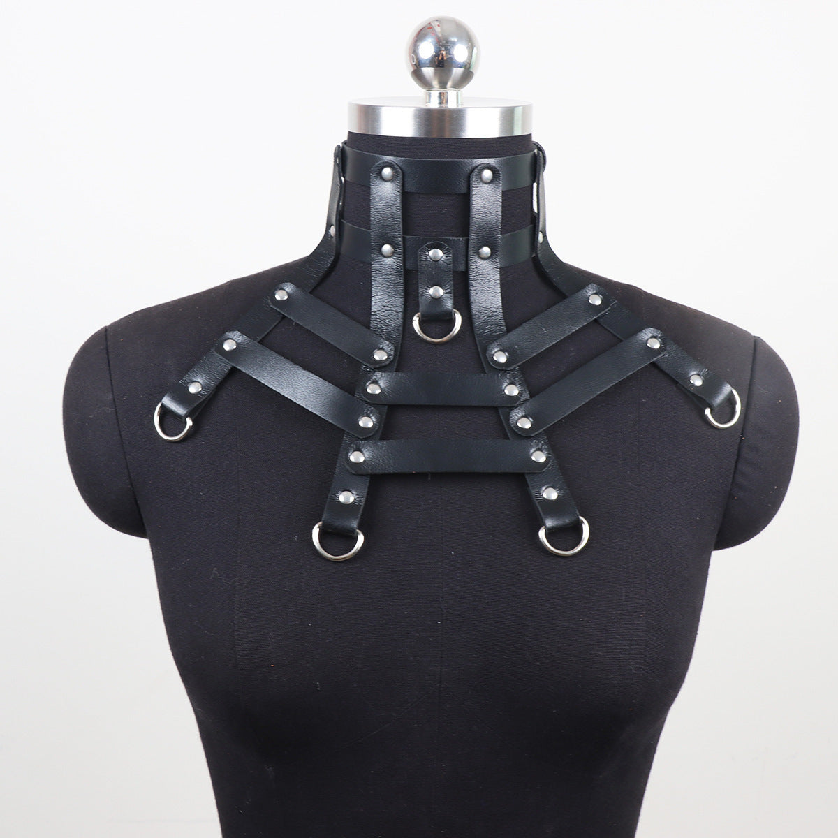 Halloween Spider Web Rivet Leather Collar