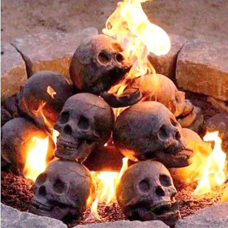 Skull Halloween BBQ Fire Ornament – Spooky Decor