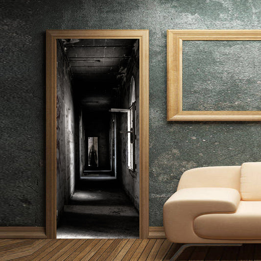 Spooky 3D Halloween Door Sticker – Waterproof & Large