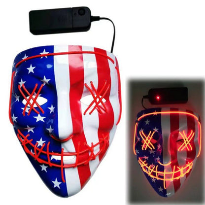 Halloween LED Light-Up Mask – Multi-Color Glow