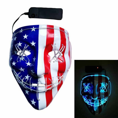 Halloween LED Light-Up Mask – Multi-Color Glow