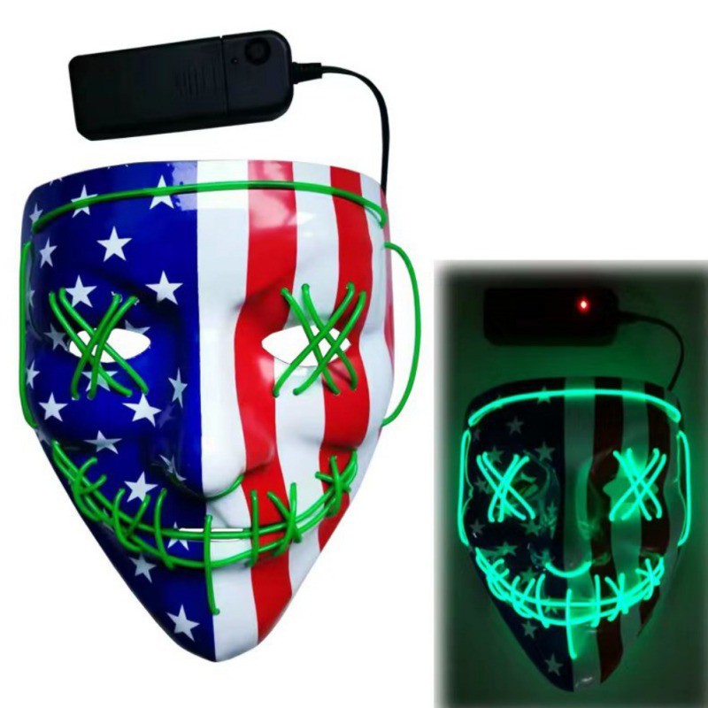 Halloween LED Light-Up Mask – Multi-Color Glow