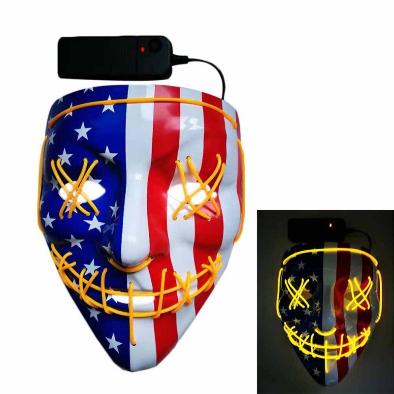 Halloween LED Light-Up Mask – Multi-Color Glow