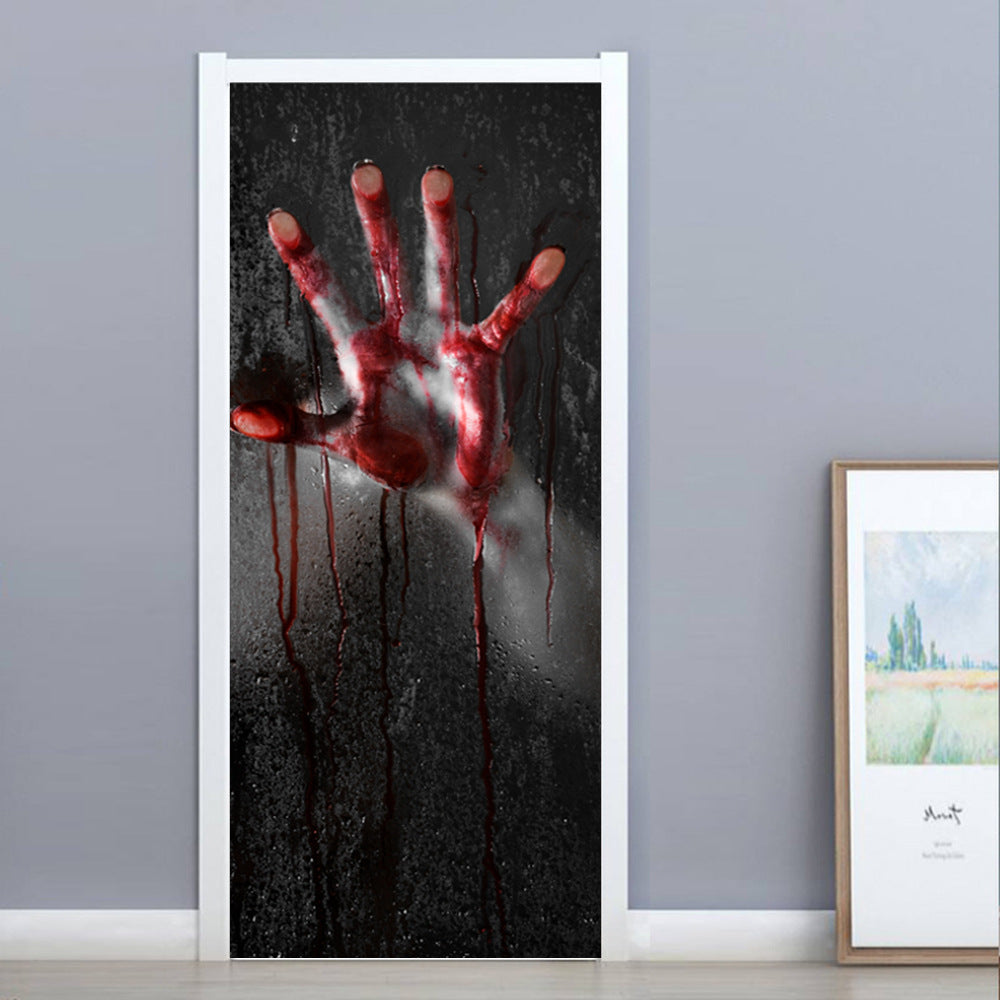Halloween Ghost Hand Door Stickers – DIY PVC Set