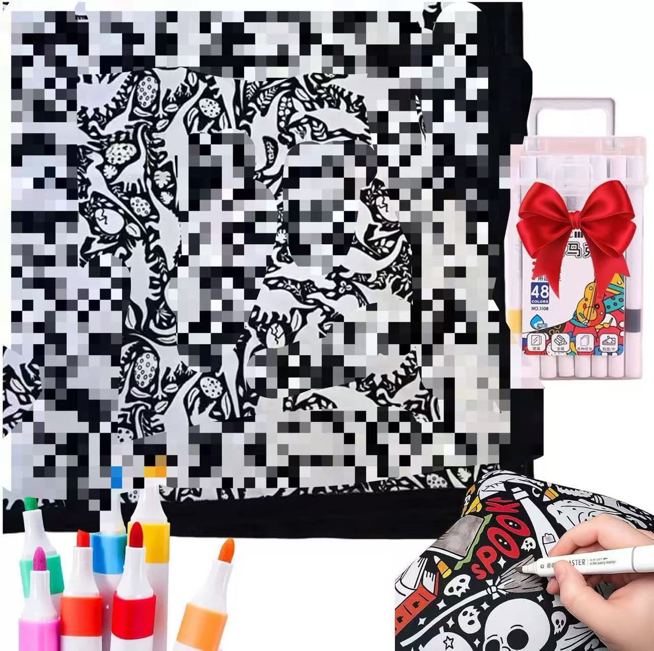 DIY Coloring Blanket with Markers Creative Color Your Own Throw Blanket