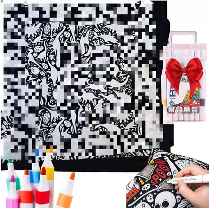 DIY Coloring Blanket with Markers Creative Color Your Own Throw Blanket