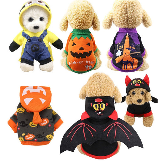 Halloween Funny Pet Costume – Pumpkin Cat & Dog Outfit