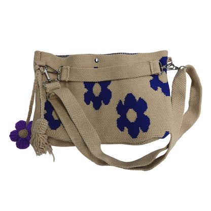 Crochet Flower Bag Handmade Boho Tote Bag Vintage Style Shoulder Bag