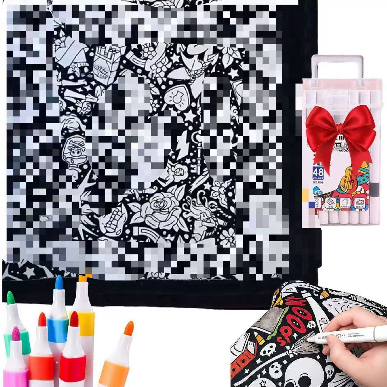 DIY Coloring Blanket with Markers Creative Color Your Own Throw Blanket