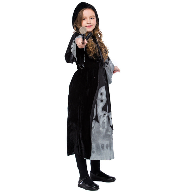 Halloween Kids Skeleton Ghost Costume