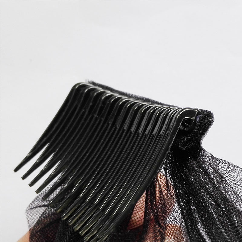 Halloween Black Lace Witch Veil – Elegant Costume Accessory