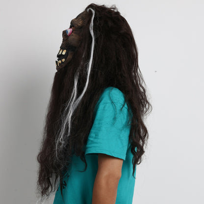 Horror Beard Hood Mask – Full Head Halloween Prop