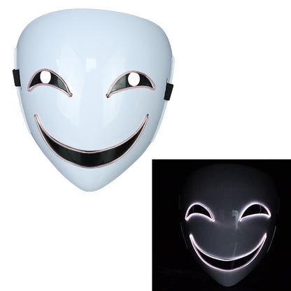 Glowing Black Halloween Mask – Multicolor