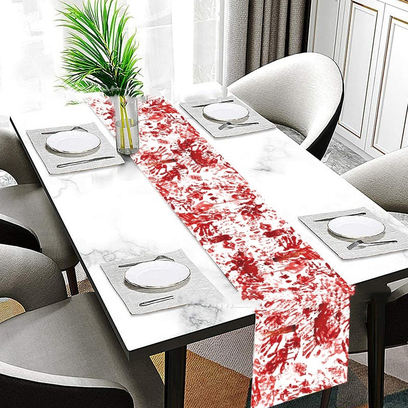 Bloody Handprint Tablecloth – Halloween Party Decor