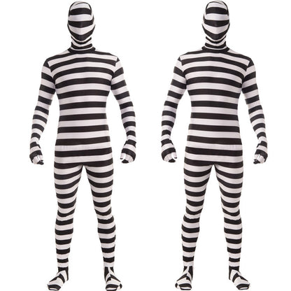 Halloween Black & White Prison Costume