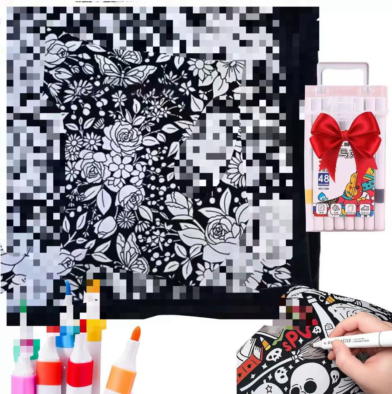 DIY Coloring Blanket with Markers Creative Color Your Own Throw Blanket