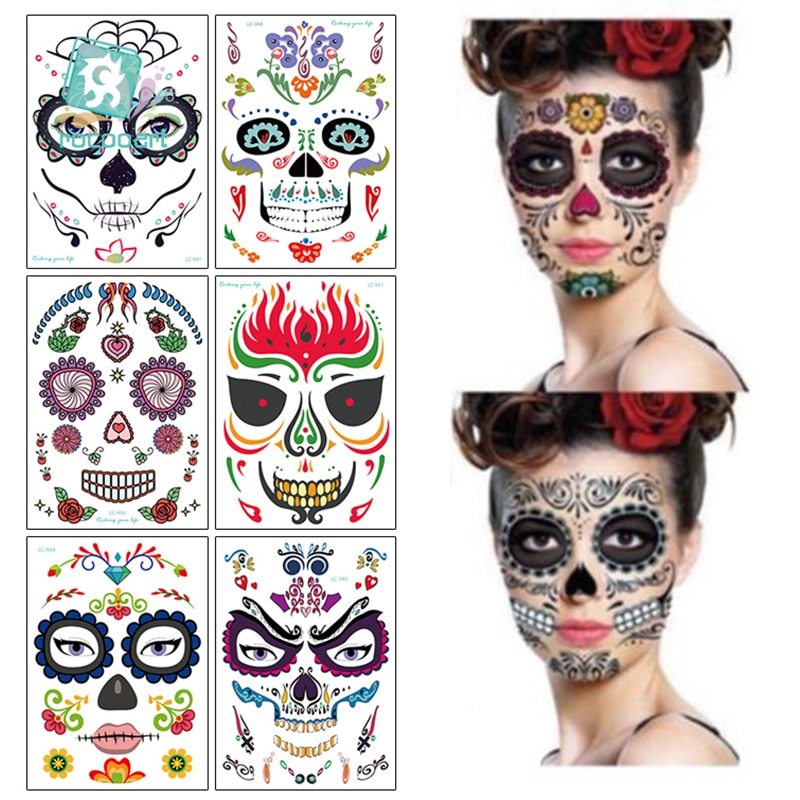 Halloween Face & Body Tattoo Stickers – Fun & Safe