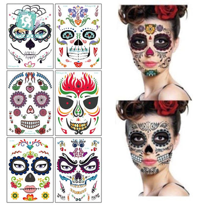 Halloween Face & Body Tattoo Stickers – Fun & Safe