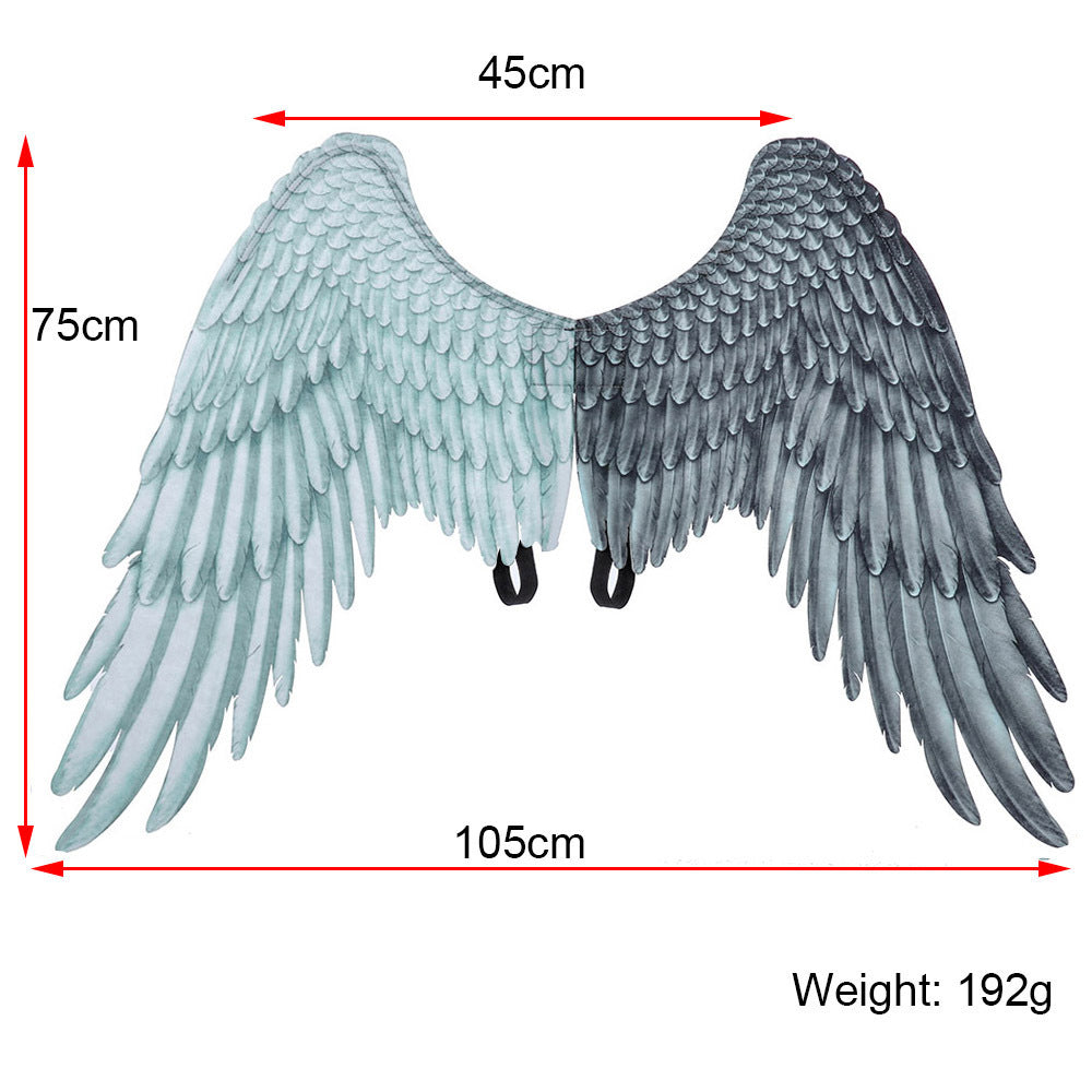 Halloween Angel Wings – Oversized Black & White