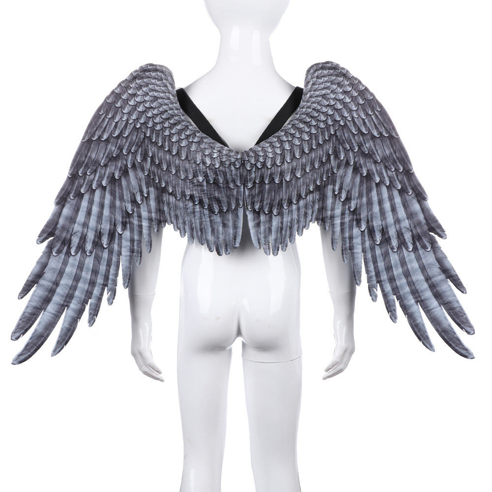 Halloween Angel Wings – Oversized Black & White