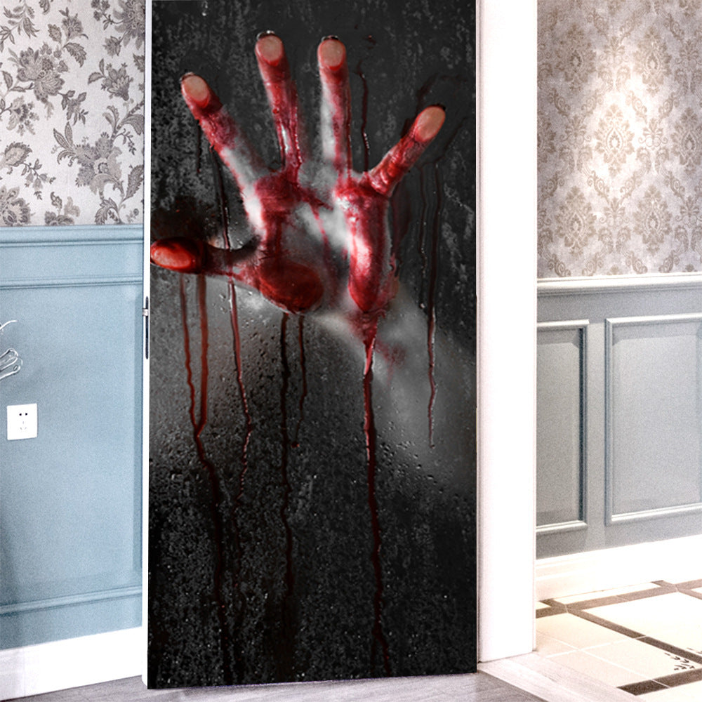 Halloween Ghost Hand Door Stickers – DIY PVC Set