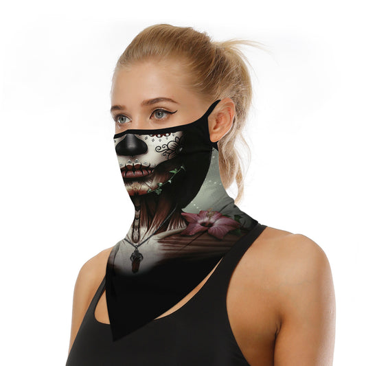 Halloween Clown Print Triangle Scarf – Unisex