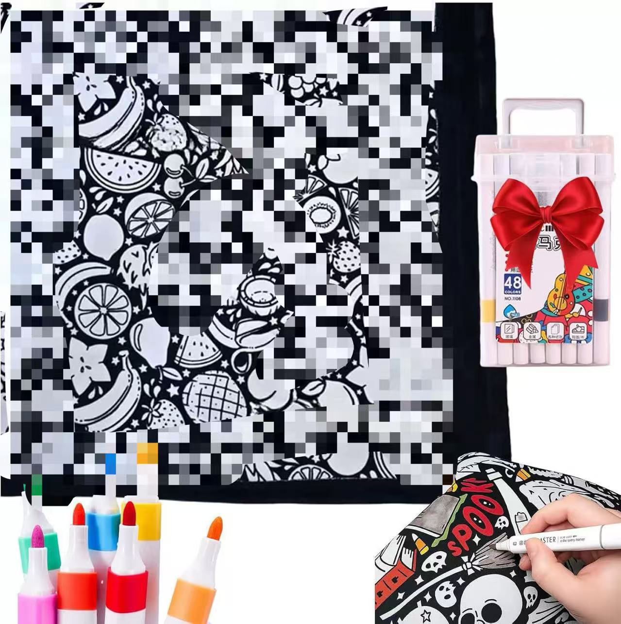 DIY Coloring Blanket with Markers Creative Color Your Own Throw Blanket