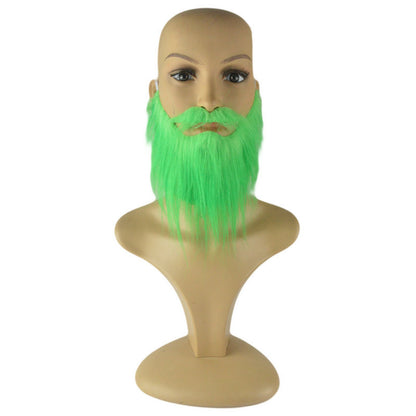 Irish Green Plush Carnival Beard – Fun Costume Accessory