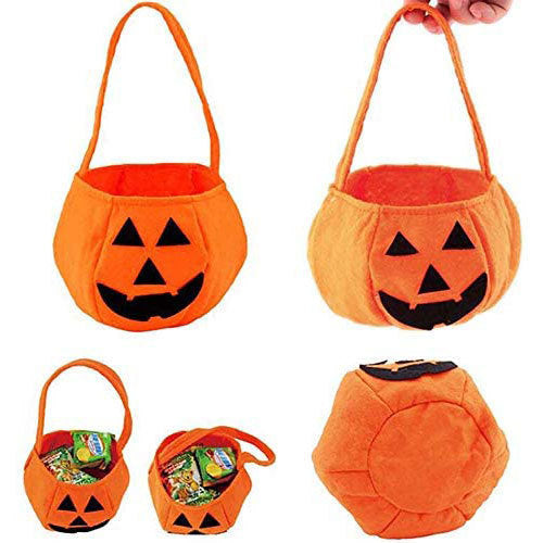 Halloween Pumpkin Candy Bag – Felt Trick-or-Treat Bag