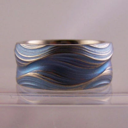 European And American Personalized Fashion Pleated Ring Fashion High Sense