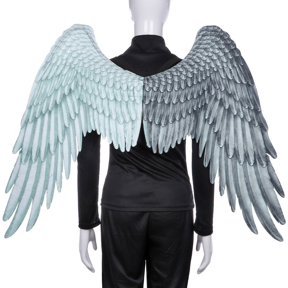 Halloween Angel Wings – Oversized Black & White