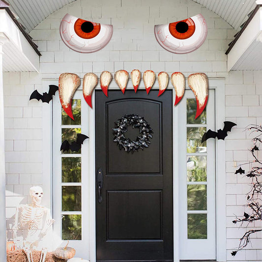 Halloween Horror Door Sticker – PVC Mural Decor