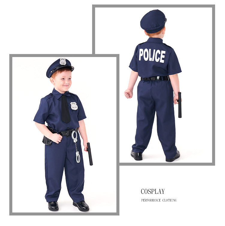 Halloween Boys Police Officer Costume Set
