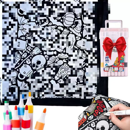 DIY Coloring Blanket with Markers Creative Color Your Own Throw Blanket