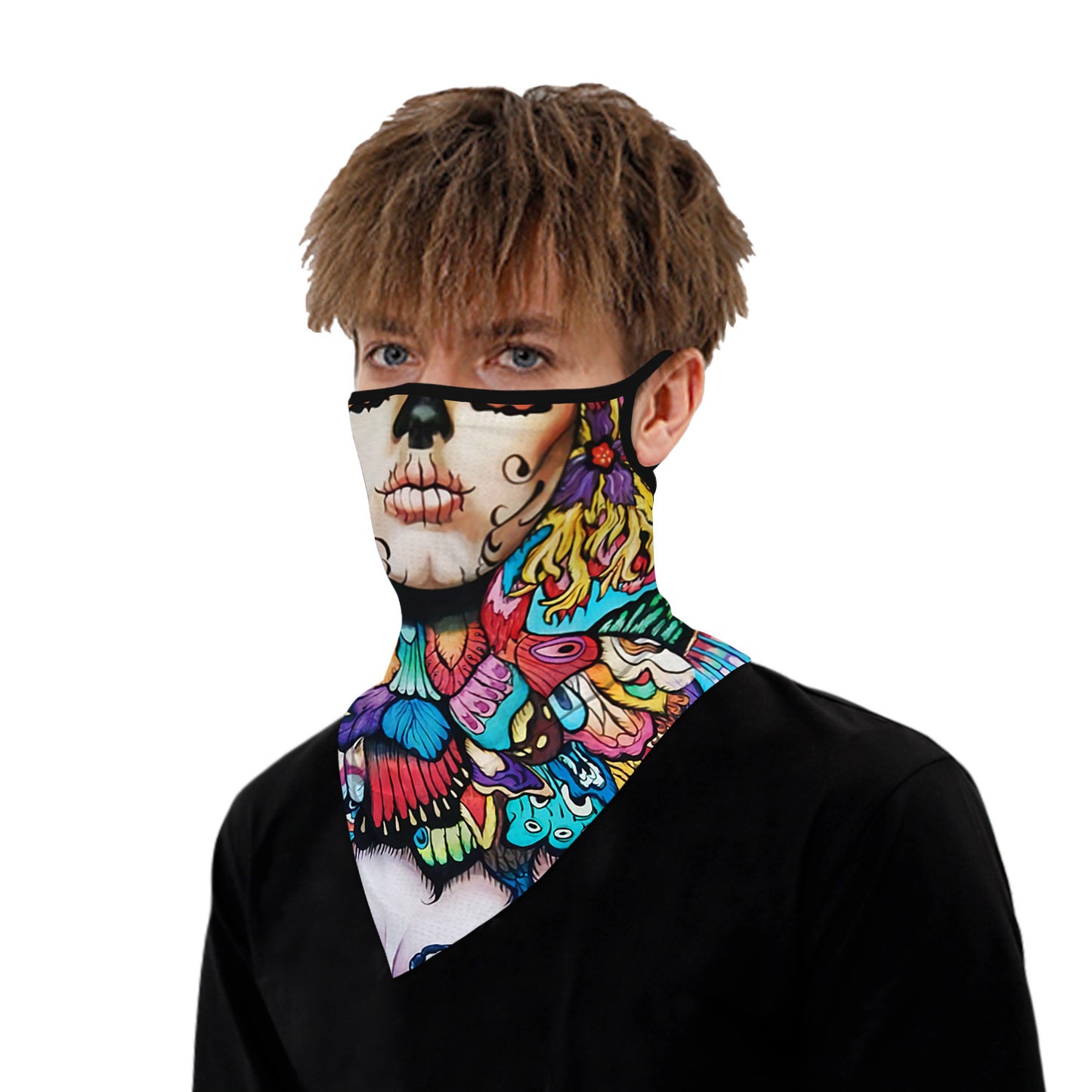Halloween Clown Print Triangle Scarf – Unisex