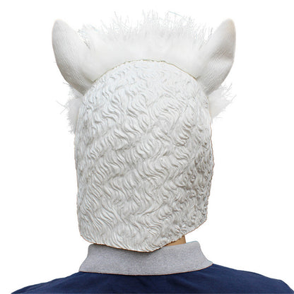 Halloween White Animal Latex Mask – Party Costume