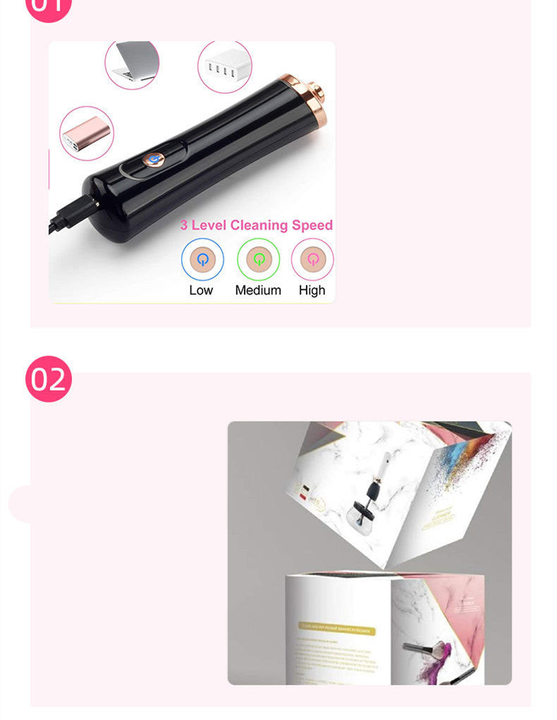 Electric Makeup Brush Cleaner – Portable Scrubber