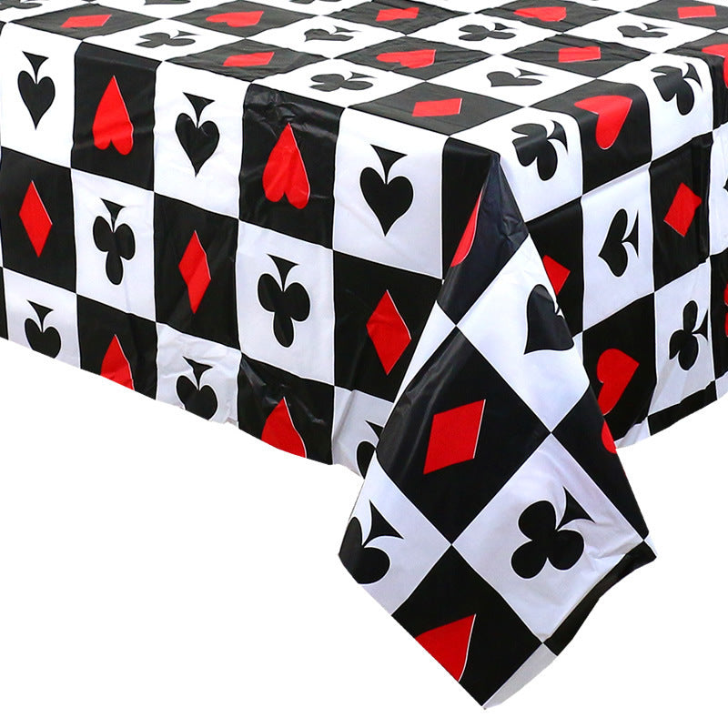 Playing Card Theme Tablecloth – Birthday Party Decor