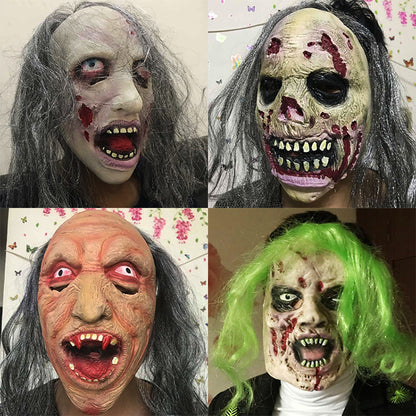 Scary Halloween Zombie Mask – Realistic Latex Headgear