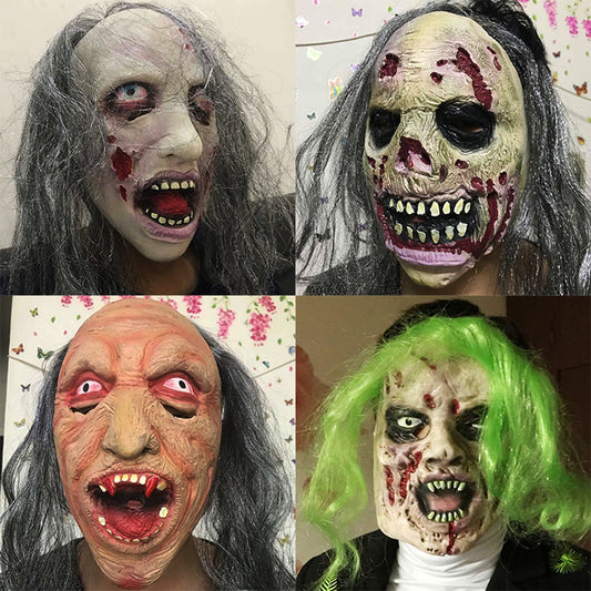 Scary Halloween Zombie Mask – Realistic Latex Headgear