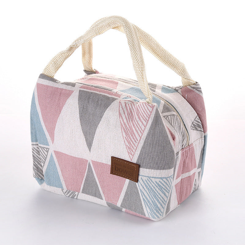 Patterned Insulated Canvas Lunch Bag – Portable Cooler Tote