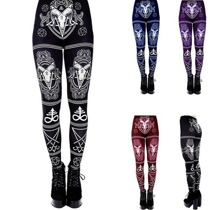 Women's Halloween Print Yoga Pants – Comfortable Fit
