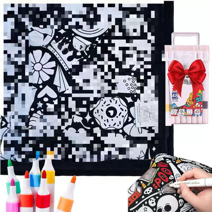 DIY Coloring Blanket with Markers Creative Color Your Own Throw Blanket