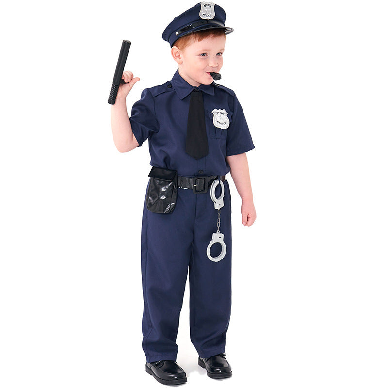 Halloween Boys Police Officer Costume Set