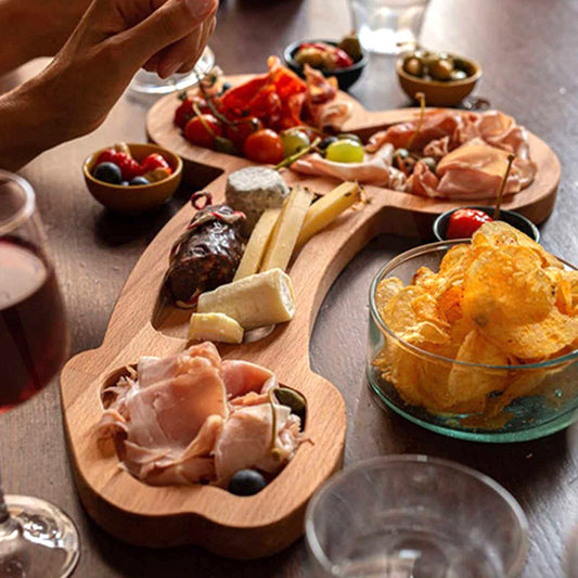 Rustic Wooden Cheese & Fruit Tray – Farmhouse Style (2 Sizes)