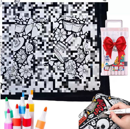 DIY Coloring Blanket with Markers Creative Color Your Own Throw Blanket