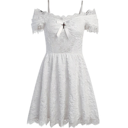 Dark Gothic Halloween Dress – Short Cosplay Outfit