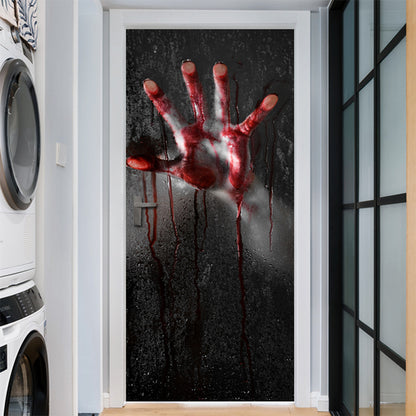 Halloween Ghost Hand Door Stickers – DIY PVC Set
