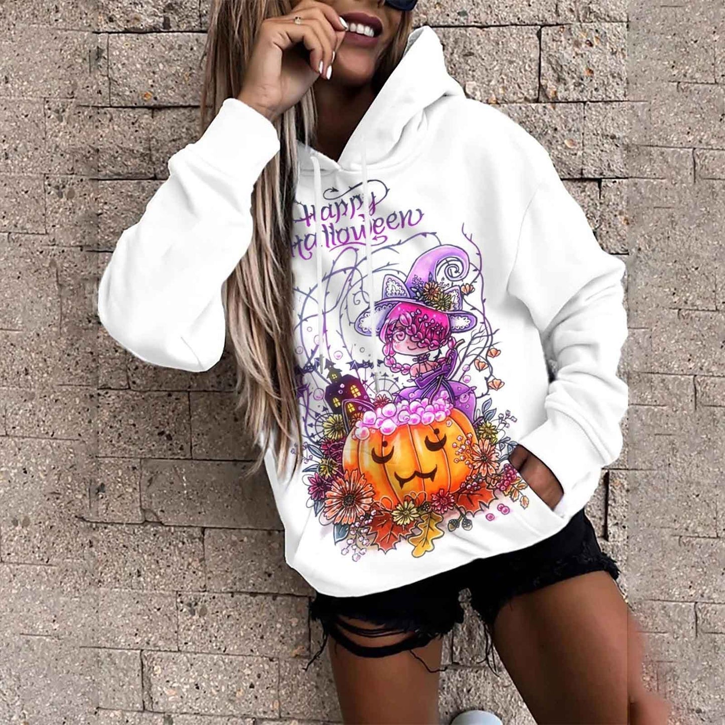 Women’s Halloween Padded Sweater – 3D Street Style